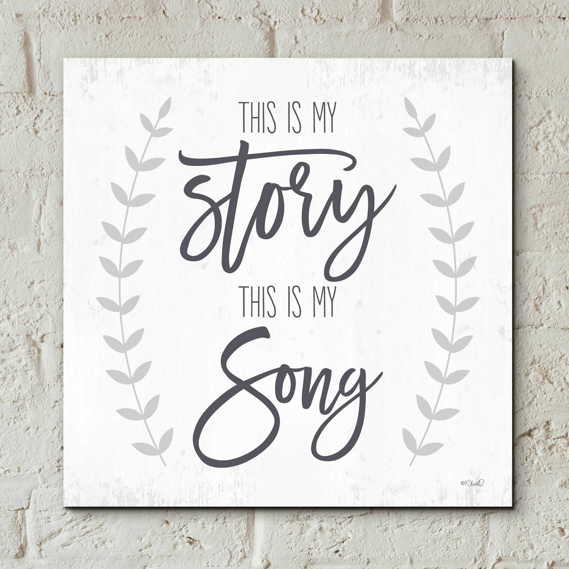 Epic Art 'This is My Story I' by Kate Sherrill, Acrylic Glass Wall Art,12x12