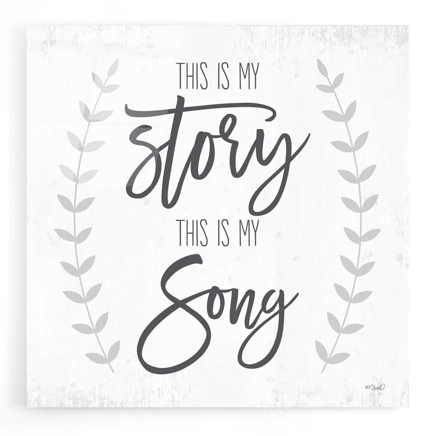 Epic Art 'This is My Story I' by Kate Sherrill, Acrylic Glass Wall Art,12x12