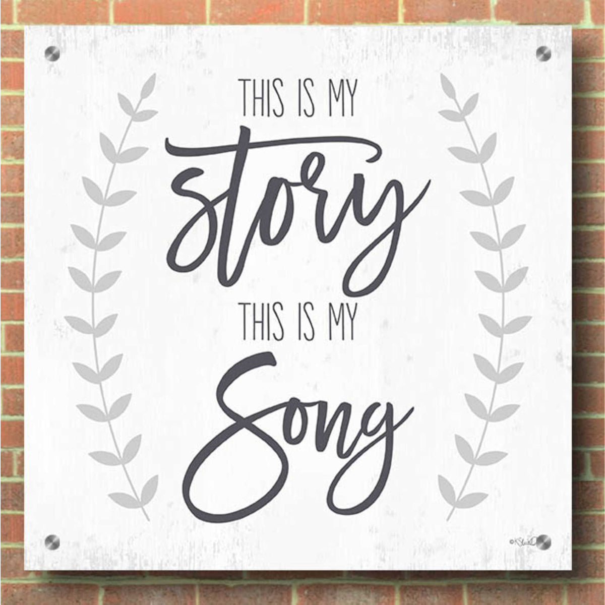 Epic Art 'This is My Story I' by Kate Sherrill, Acrylic Glass Wall Art,36x36