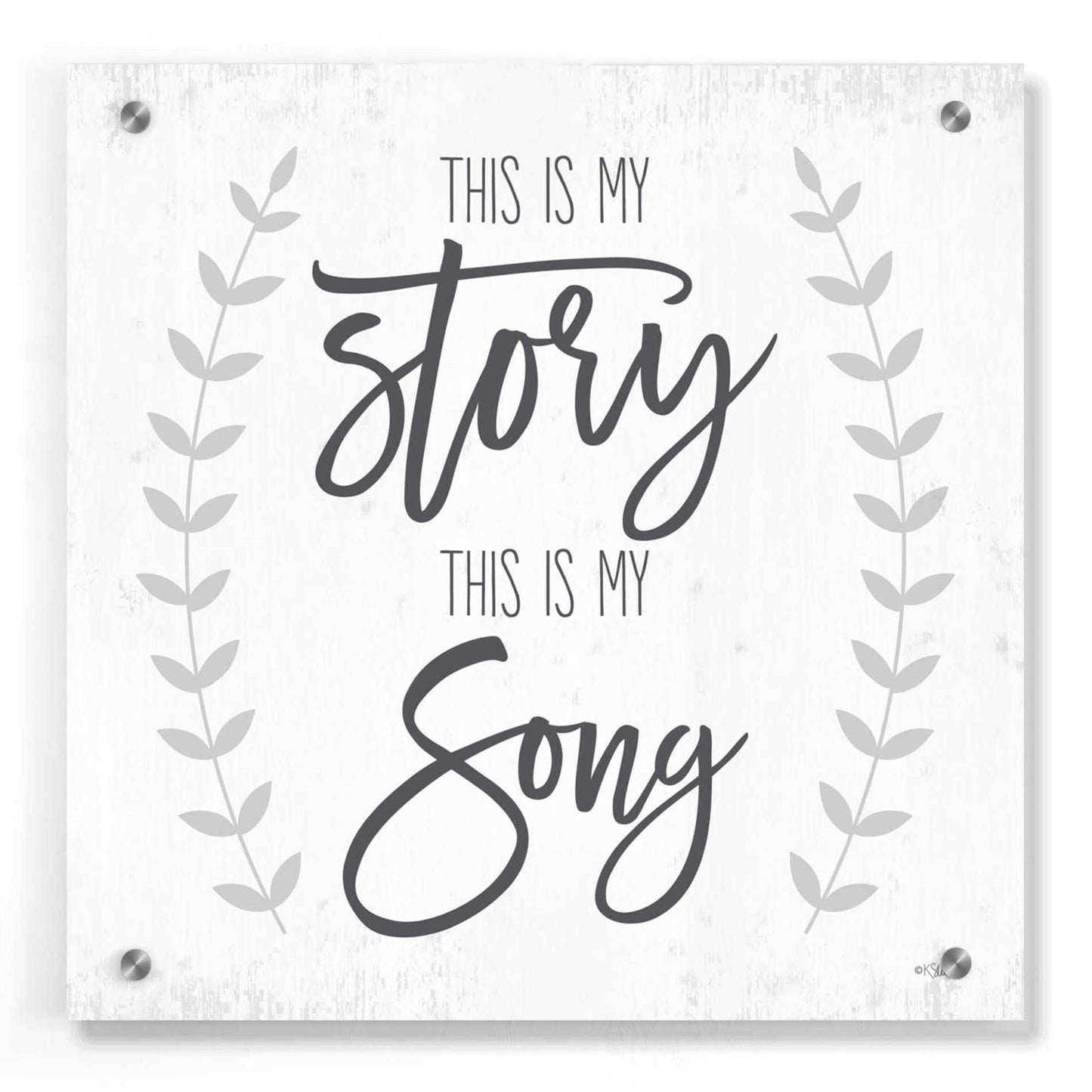 Epic Art 'This is My Story I' by Kate Sherrill, Acrylic Glass Wall Art,36x36