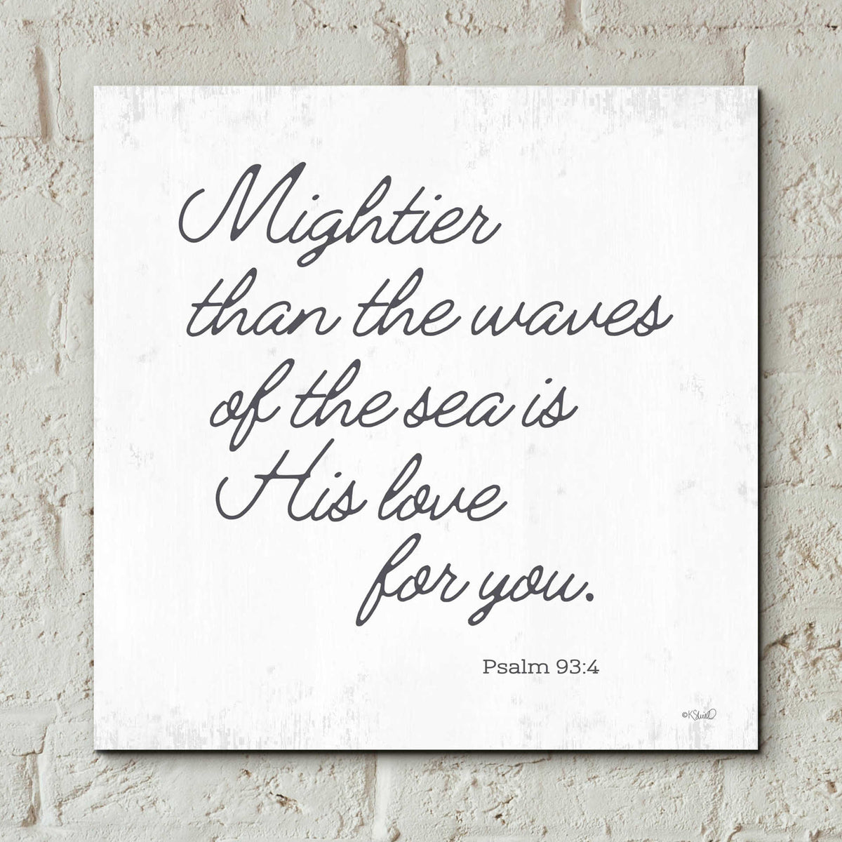 Epic Art 'Mightier than the Waves' by Kate Sherrill, Acrylic Glass Wall Art,12x12