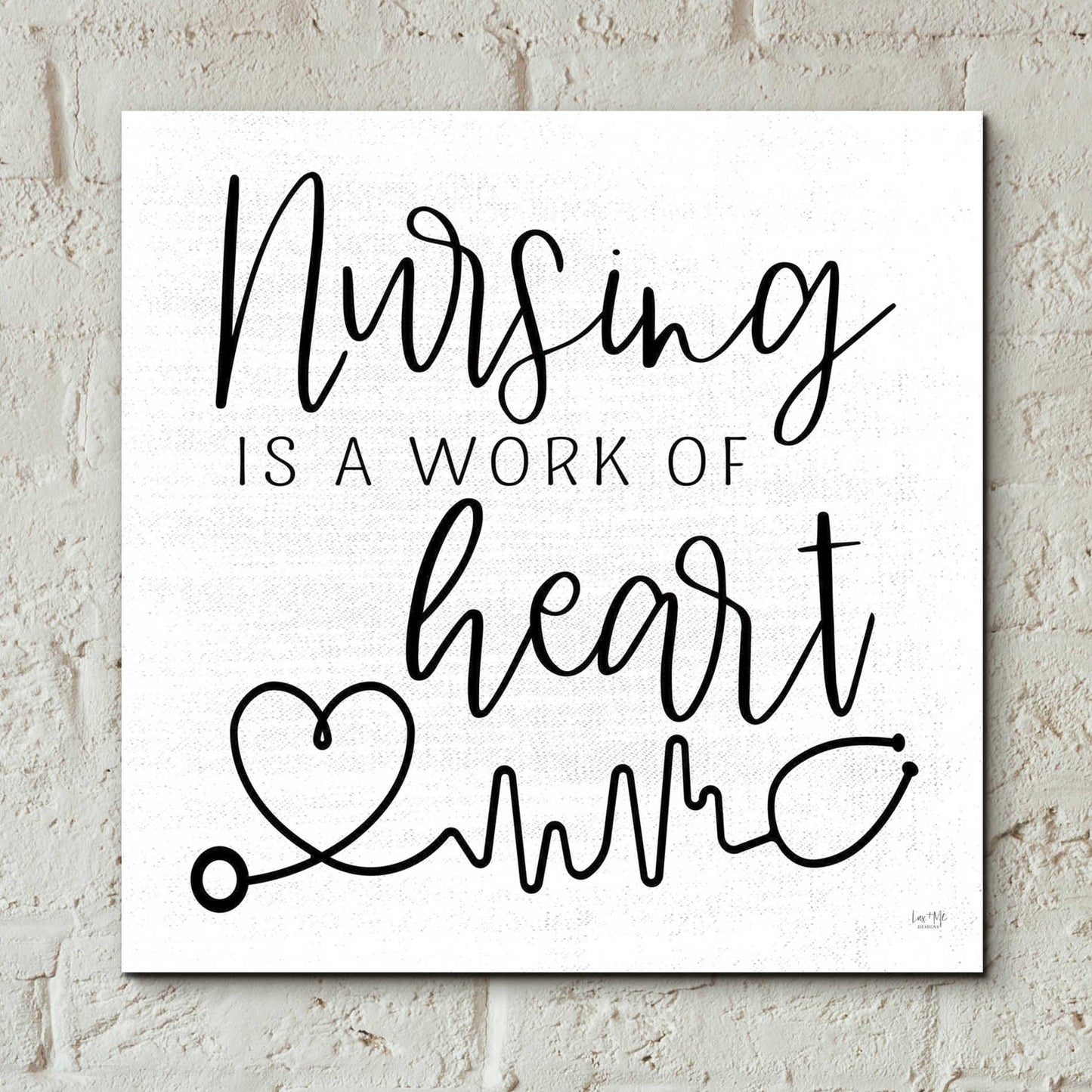Epic Art 'Nursing a Work of Heart' by Lux + Me Designs, Acrylic Glass Wall Art,12x12