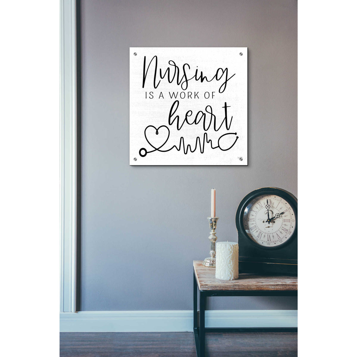 Epic Art 'Nursing a Work of Heart' by Lux + Me Designs, Acrylic Glass Wall Art,24x24