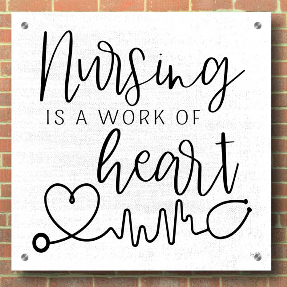 Epic Art 'Nursing a Work of Heart' by Lux + Me Designs, Acrylic Glass Wall Art,36x36