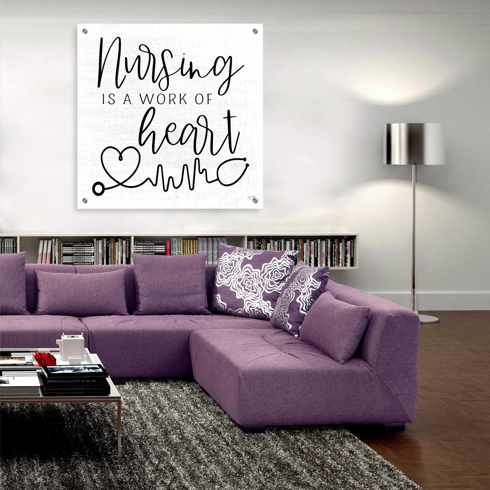 Epic Art 'Nursing a Work of Heart' by Lux + Me Designs, Acrylic Glass Wall Art,36x36