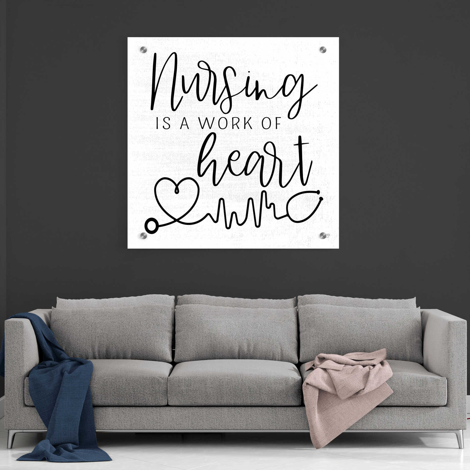Epic Art 'Nursing a Work of Heart' by Lux + Me Designs, Acrylic Glass Wall Art,36x36