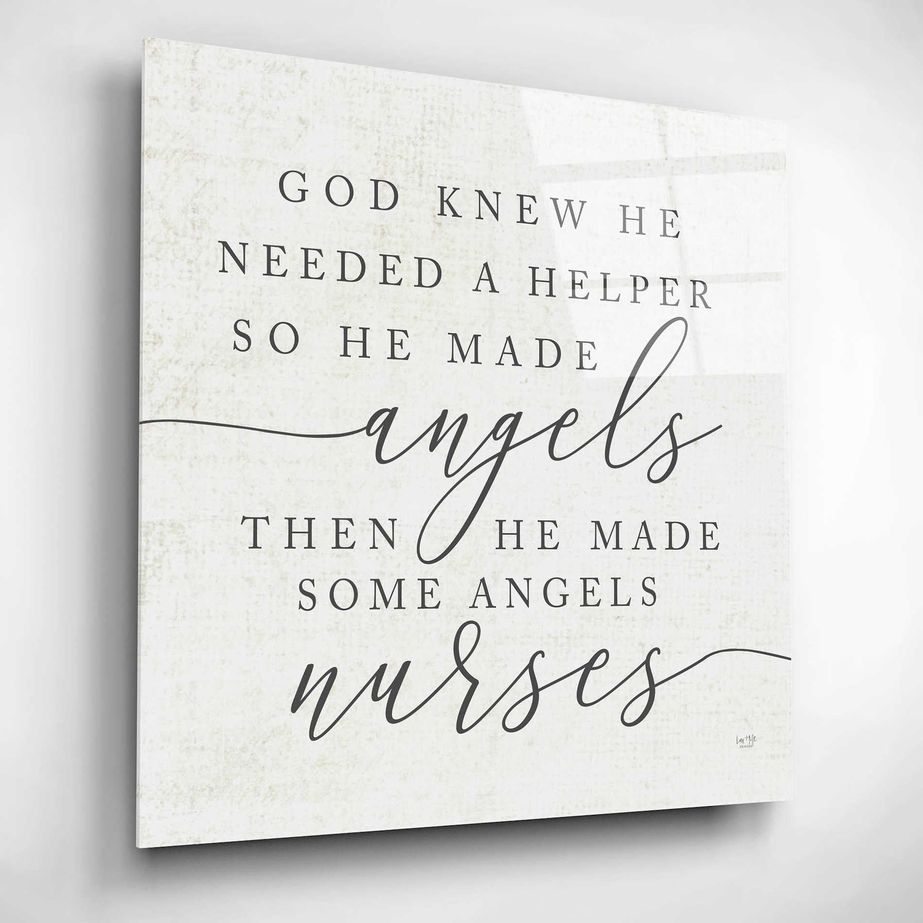 Epic Art 'God Made Angel Nurses' by Lux + Me Designs, Acrylic Glass Wall Art,12x12
