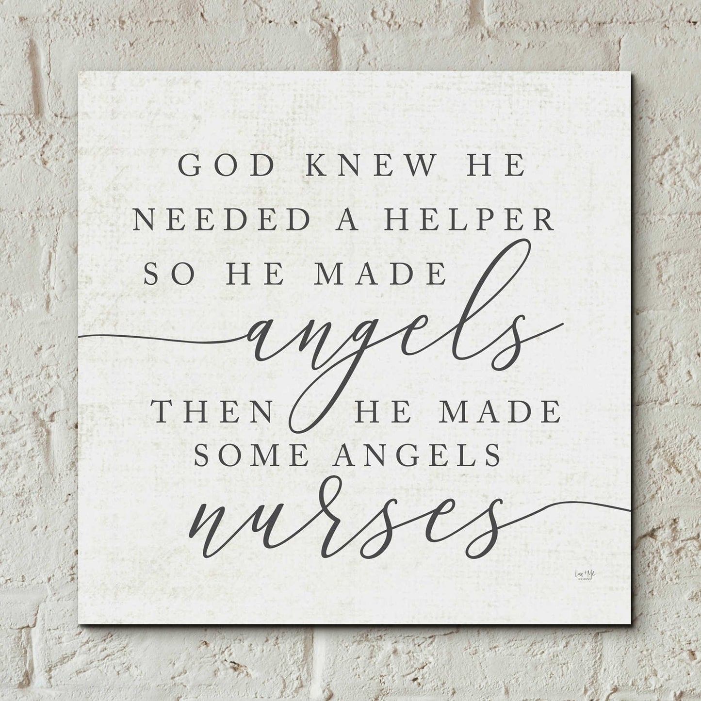 Epic Art 'God Made Angel Nurses' by Lux + Me Designs, Acrylic Glass Wall Art,12x12