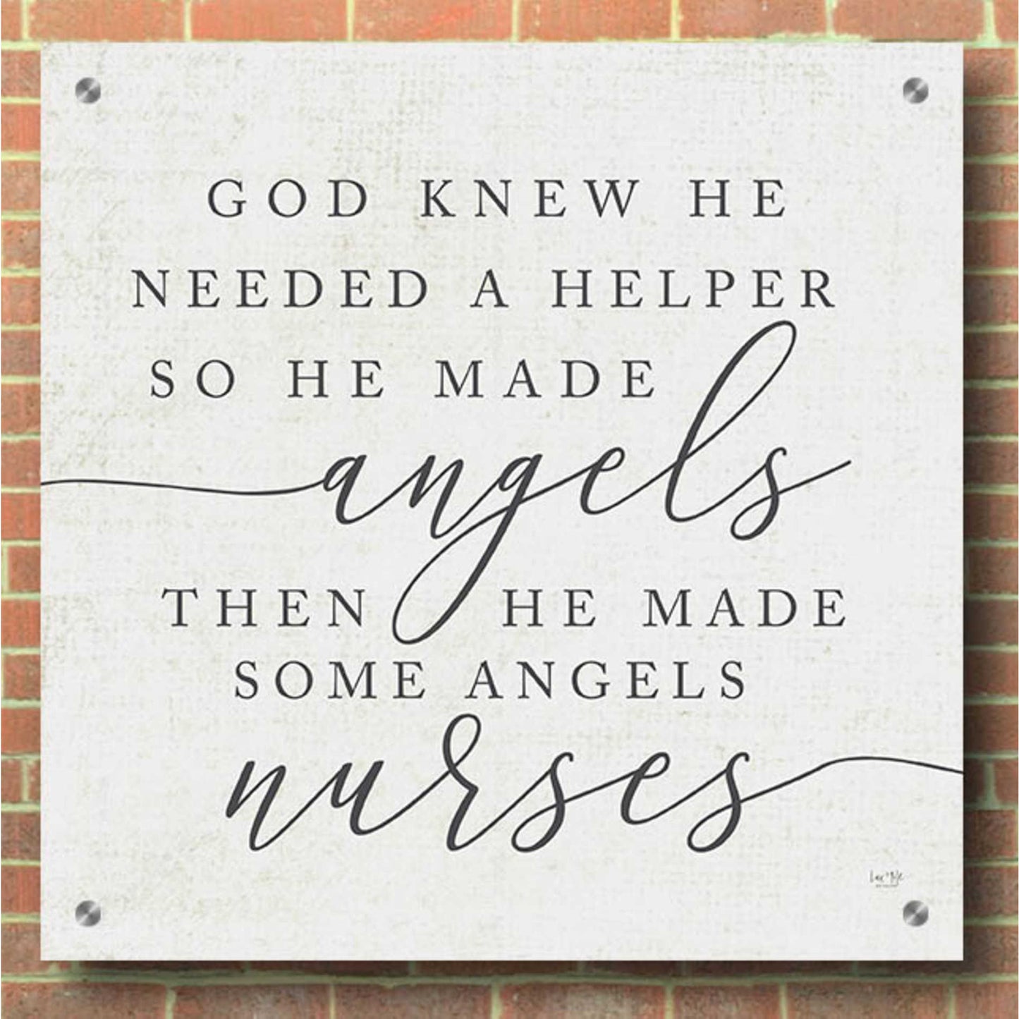 Epic Art 'God Made Angel Nurses' by Lux + Me Designs, Acrylic Glass Wall Art,36x36