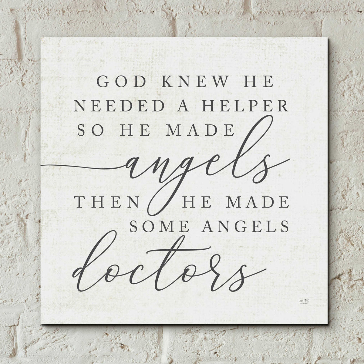 Epic Art 'God Made Angel Doctors' by Lux + Me Designs, Acrylic Glass Wall Art,12x12