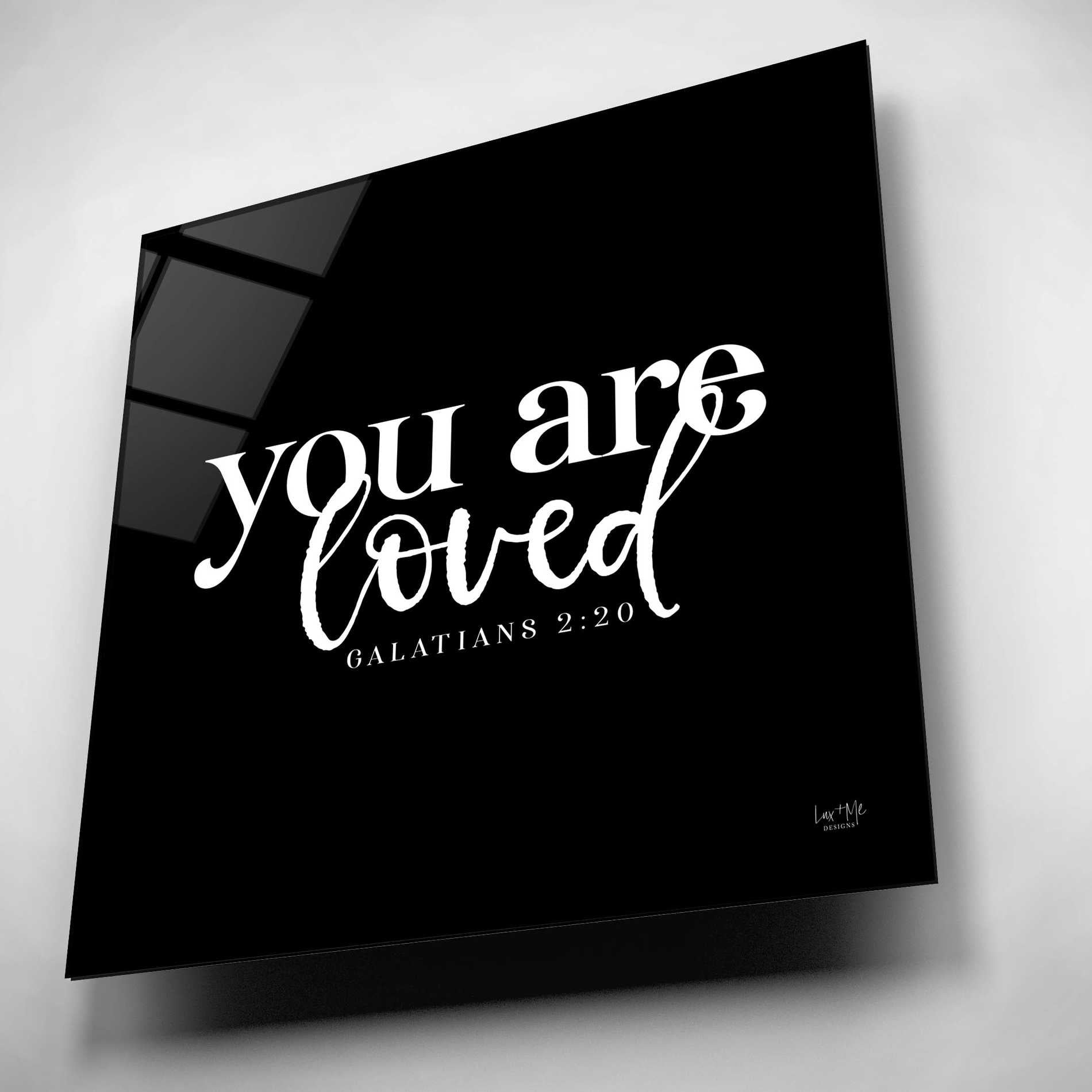 Epic Art 'You Are Loved' by Lux + Me Designs, Acrylic Glass Wall Art,12x12