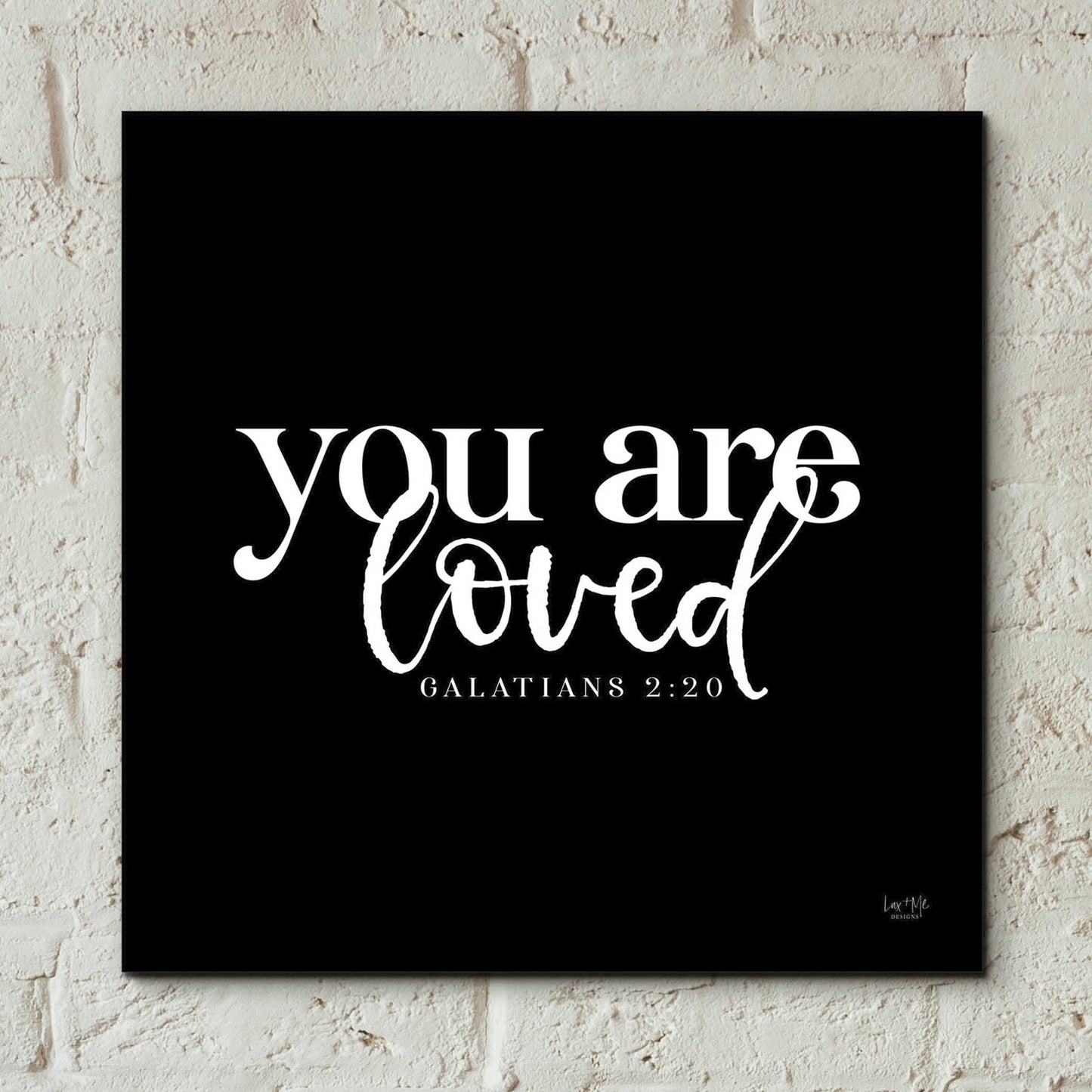 Epic Art 'You Are Loved' by Lux + Me Designs, Acrylic Glass Wall Art,12x12