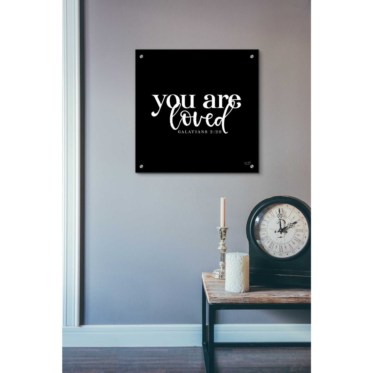 Epic Art 'You Are Loved' by Lux + Me Designs, Acrylic Glass Wall Art,24x24