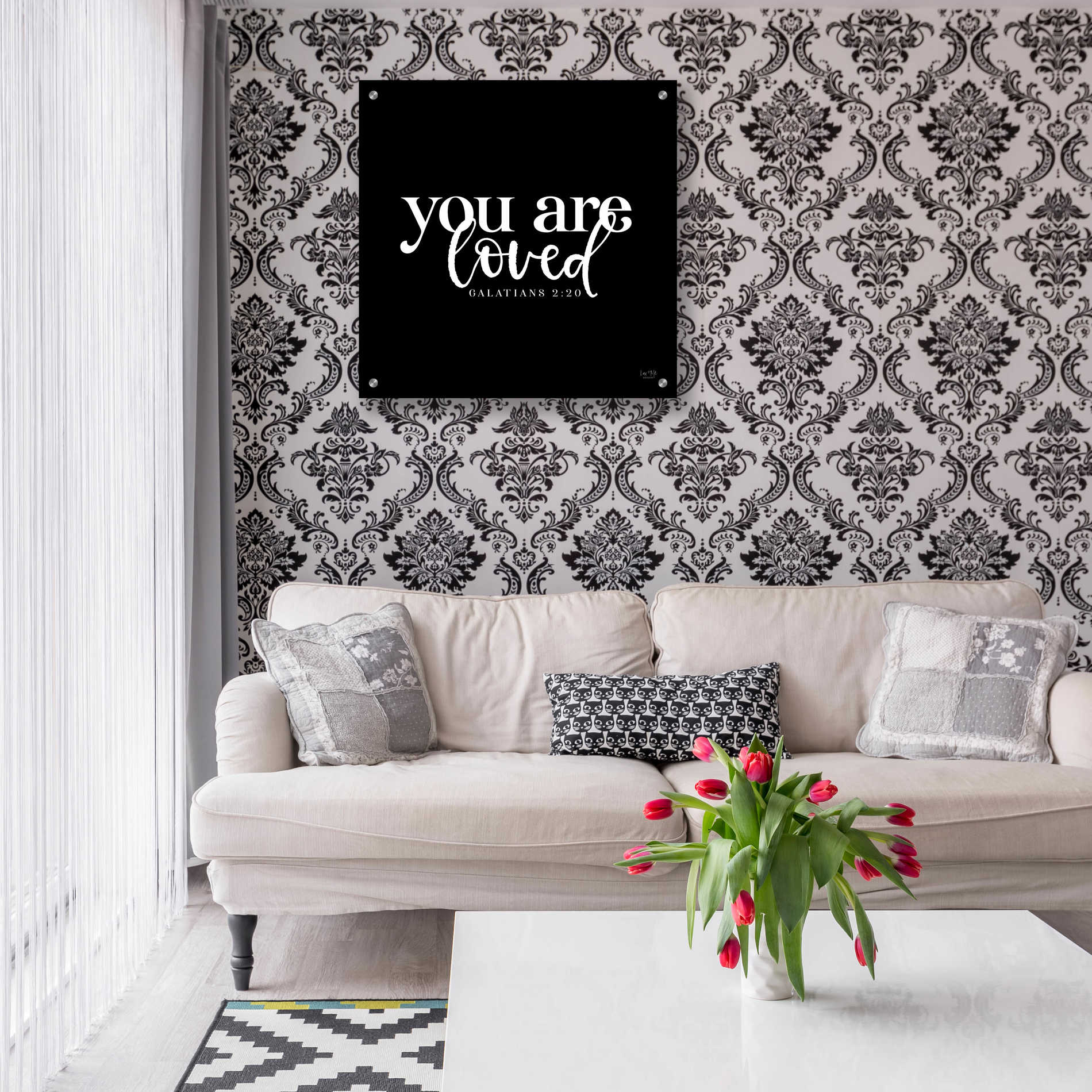 Epic Art 'You Are Loved' by Lux + Me Designs, Acrylic Glass Wall Art,24x24