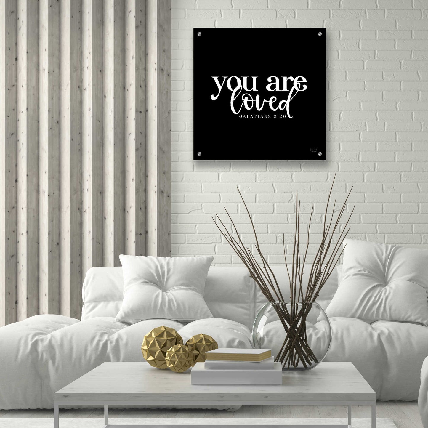 Epic Art 'You Are Loved' by Lux + Me Designs, Acrylic Glass Wall Art,24x24