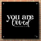 Epic Art 'You Are Loved' by Lux + Me Designs, Acrylic Glass Wall Art,36x36
