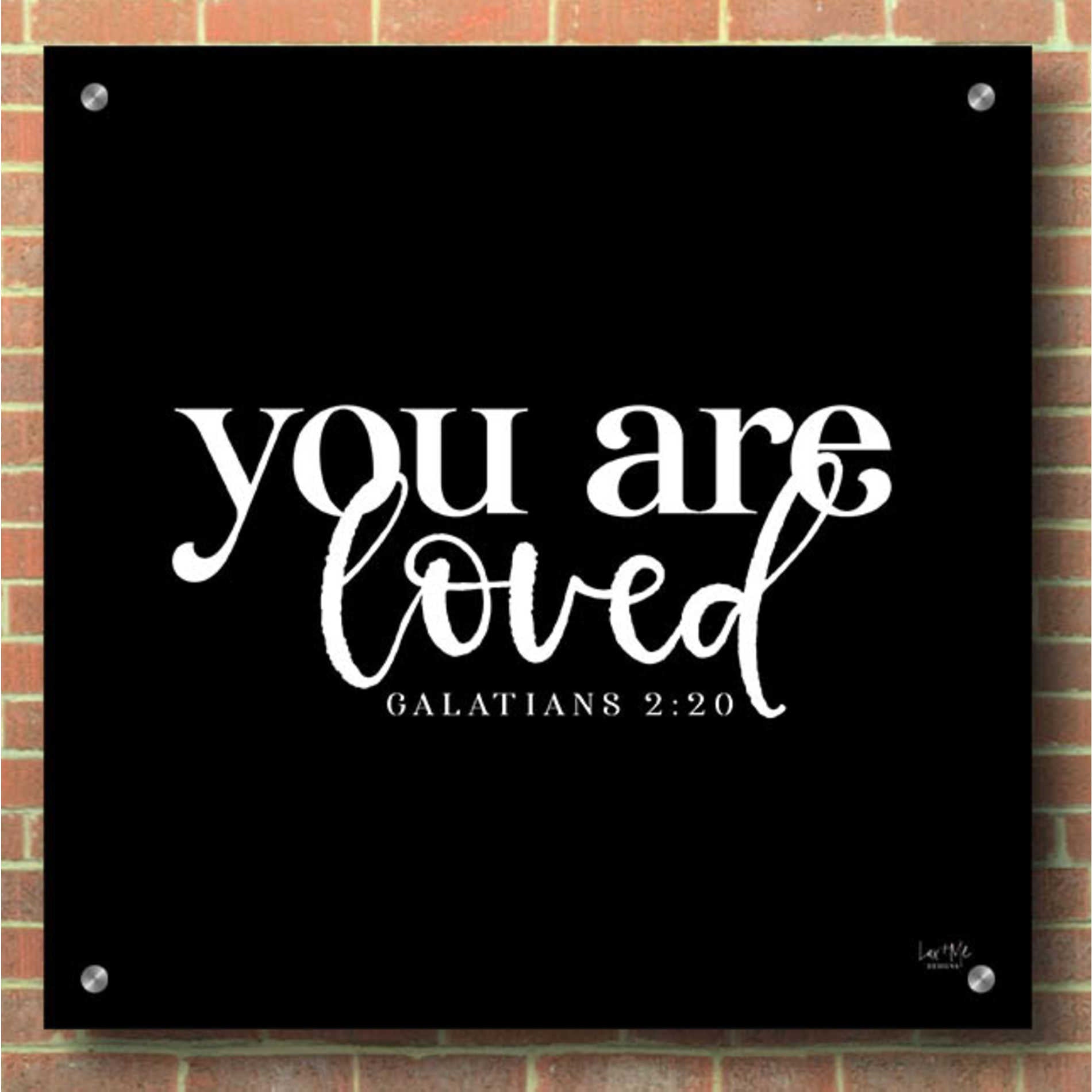 Epic Art 'You Are Loved' by Lux + Me Designs, Acrylic Glass Wall Art,36x36