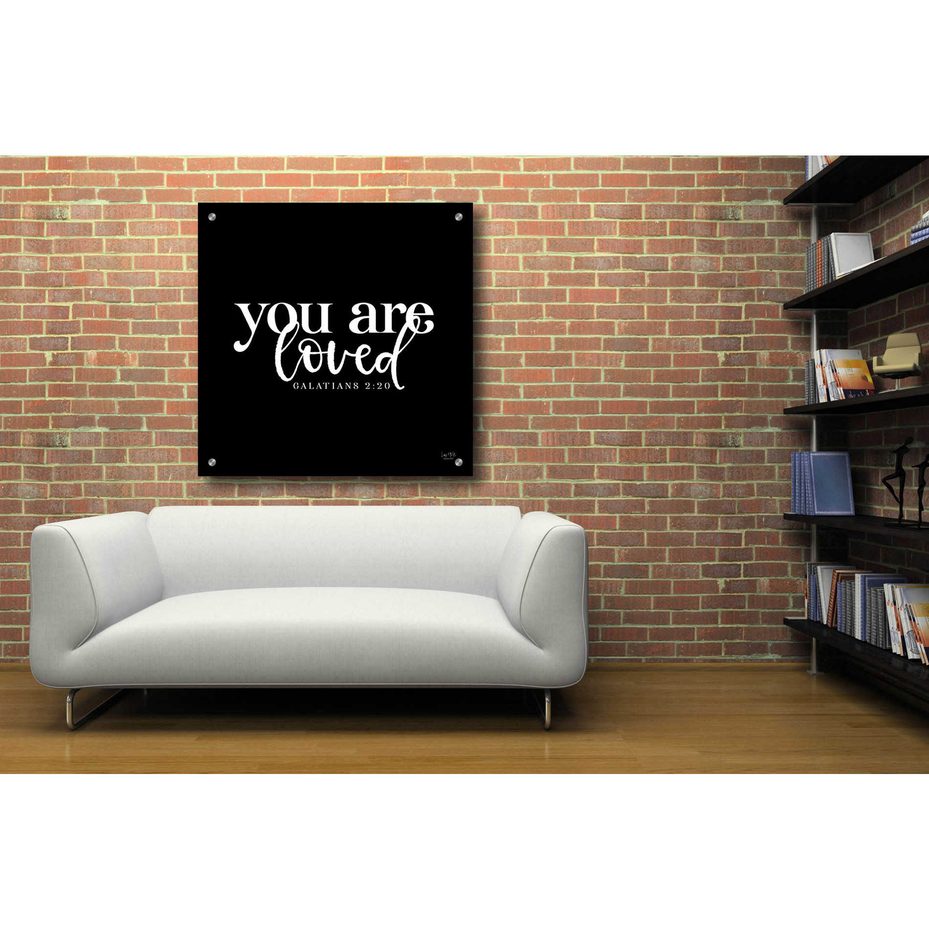 Epic Art 'You Are Loved' by Lux + Me Designs, Acrylic Glass Wall Art,36x36