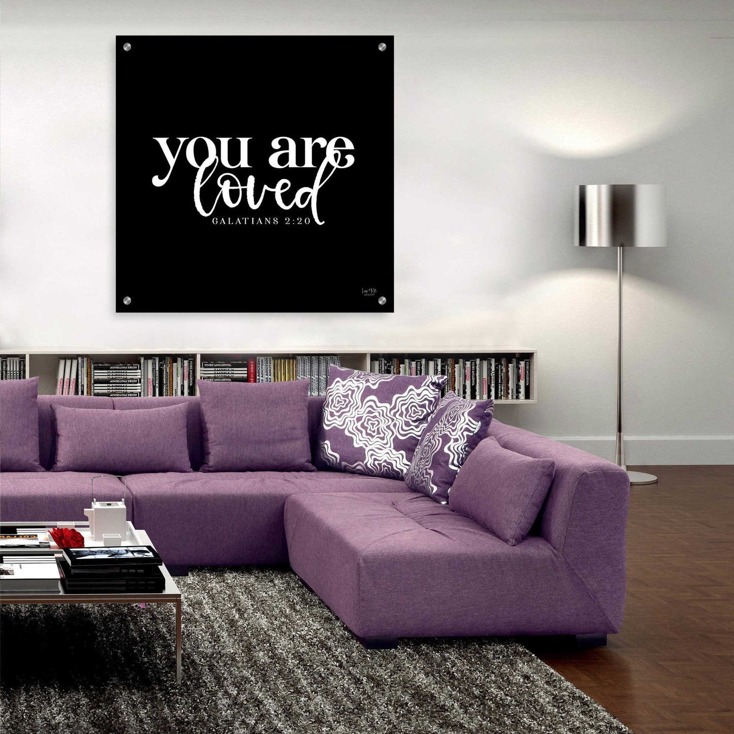 Epic Art 'You Are Loved' by Lux + Me Designs, Acrylic Glass Wall Art,36x36