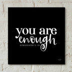 Epic Art 'You Are Enough' by Lux + Me Designs, Acrylic Glass Wall Art,12x12