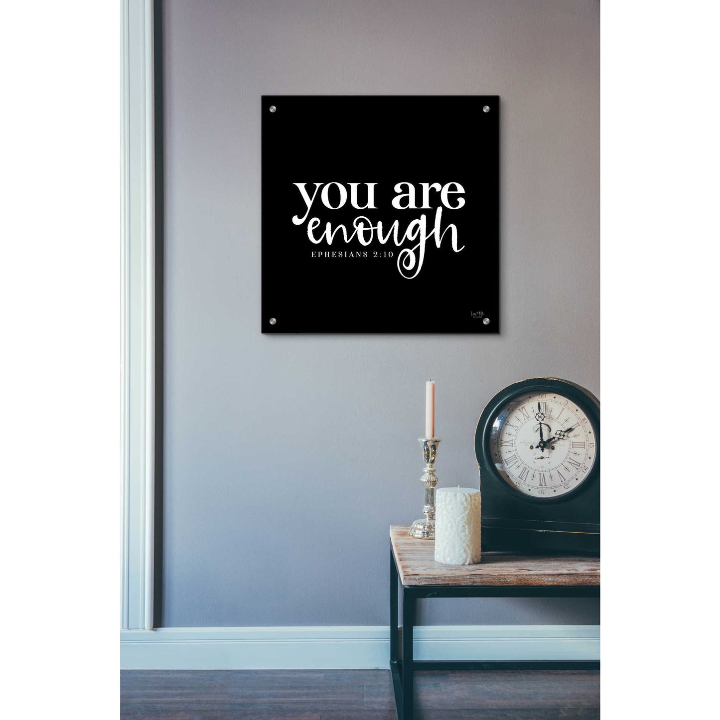 Epic Art 'You Are Enough' by Lux + Me Designs, Acrylic Glass Wall Art,24x24