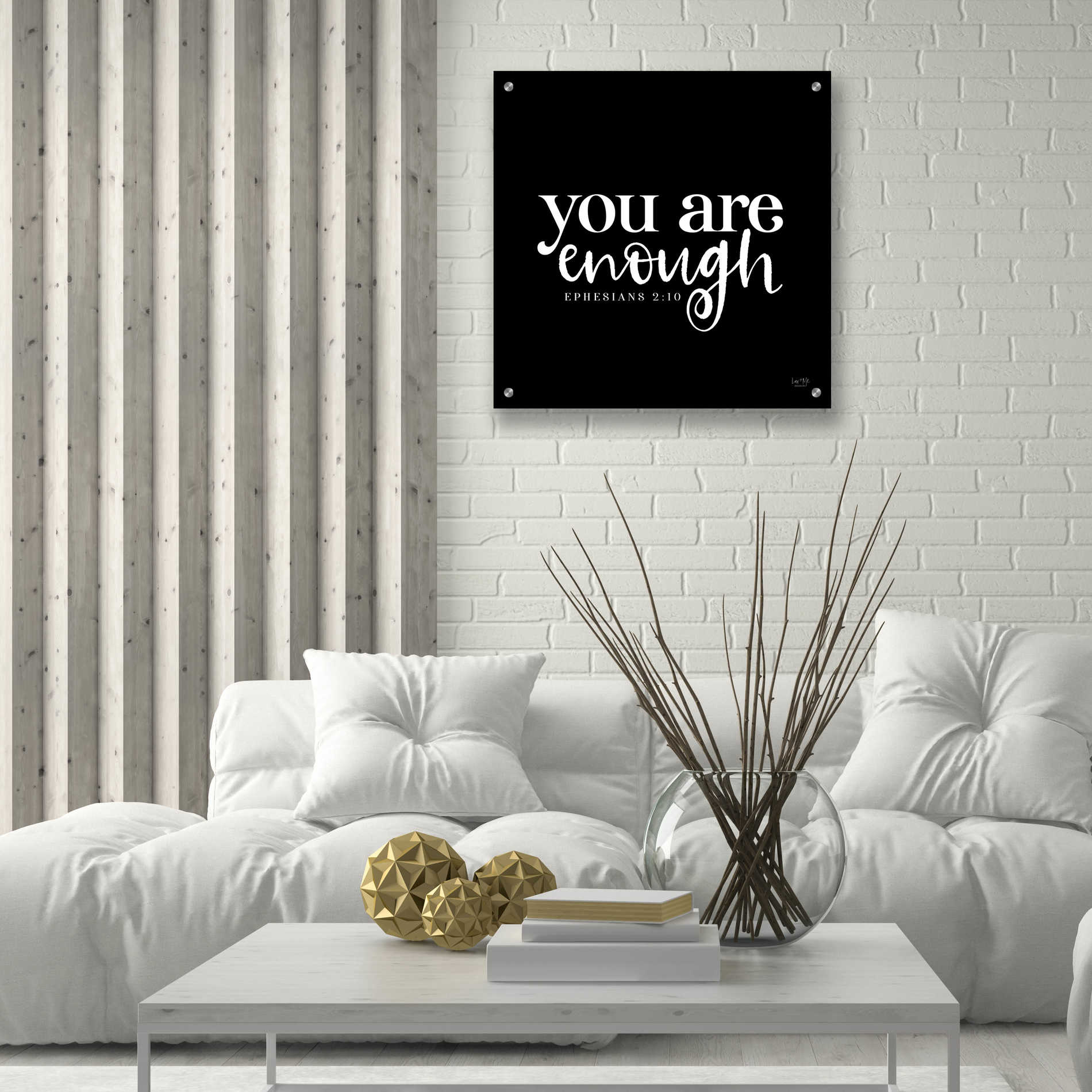 Epic Art 'You Are Enough' by Lux + Me Designs, Acrylic Glass Wall Art,24x24