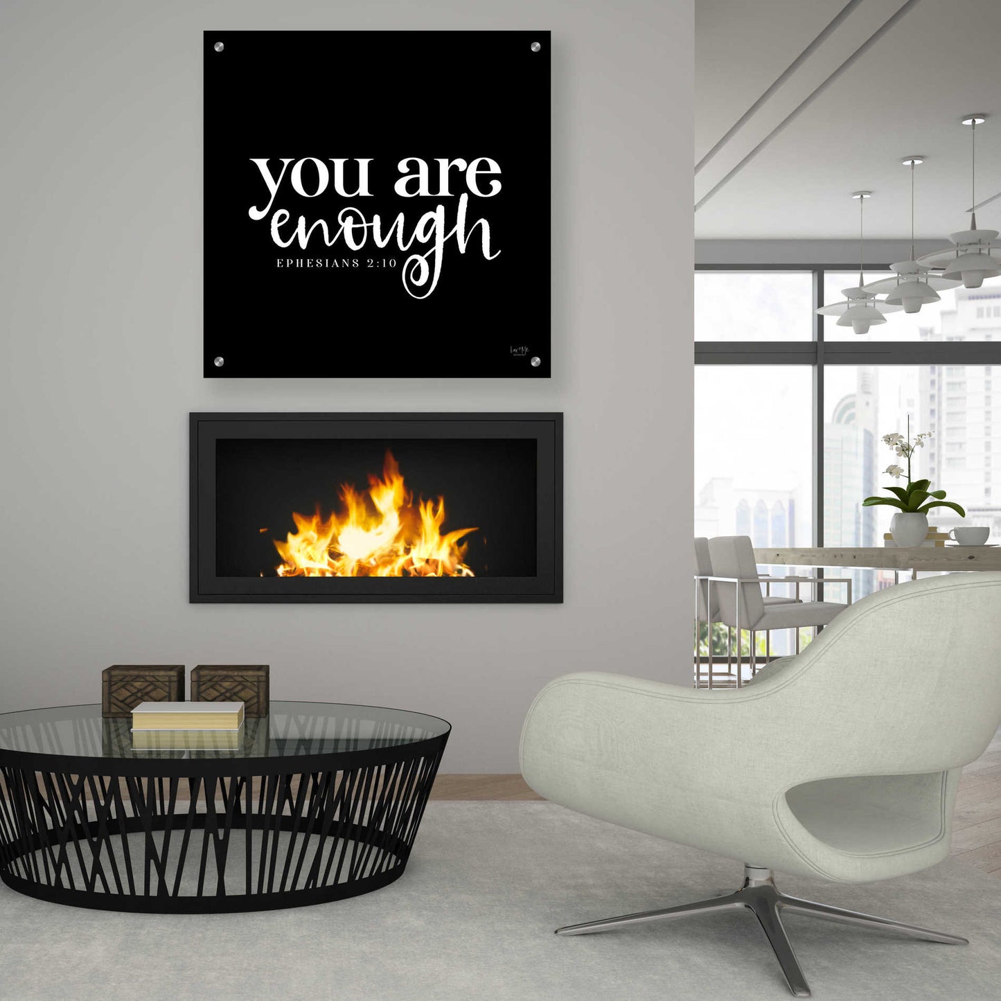 Epic Art 'You Are Enough' by Lux + Me Designs, Acrylic Glass Wall Art,36x36