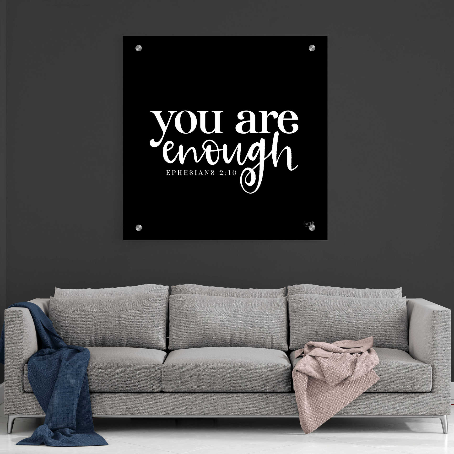 Epic Art 'You Are Enough' by Lux + Me Designs, Acrylic Glass Wall Art,36x36