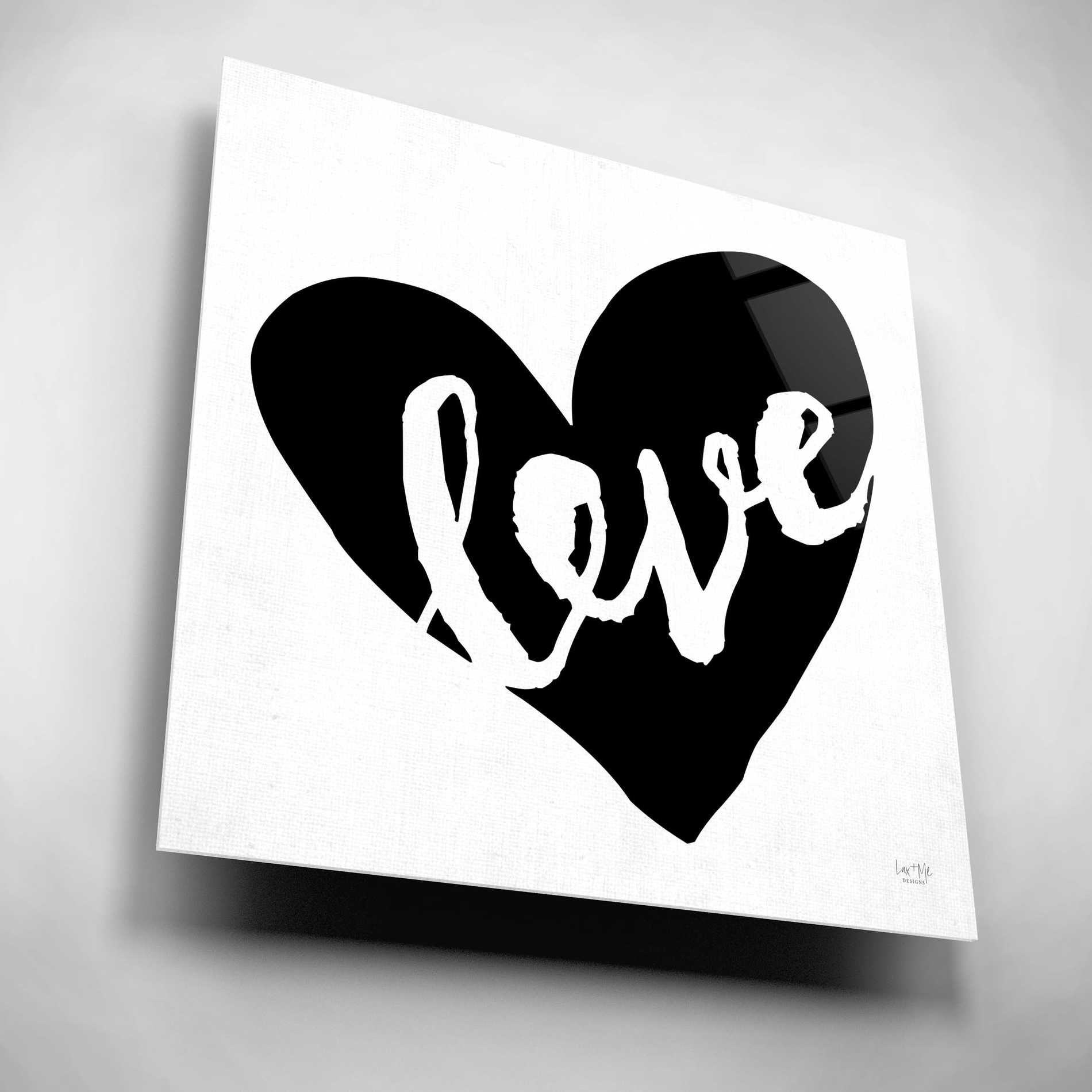Epic Art 'Love' by Lux + Me Designs, Acrylic Glass Wall Art,12x12