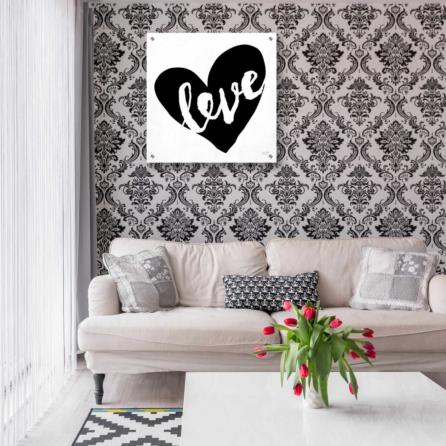 Epic Art 'Love' by Lux + Me Designs, Acrylic Glass Wall Art,24x24