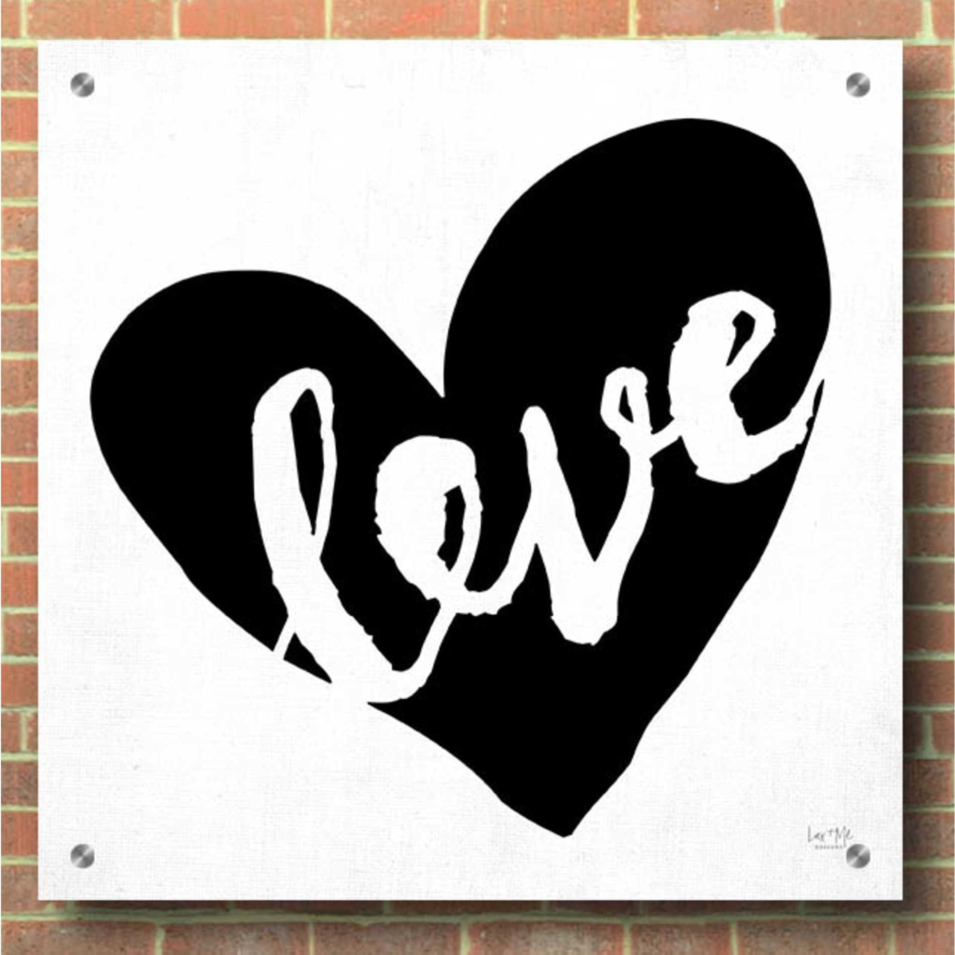 Epic Art 'Love' by Lux + Me Designs, Acrylic Glass Wall Art,36x36