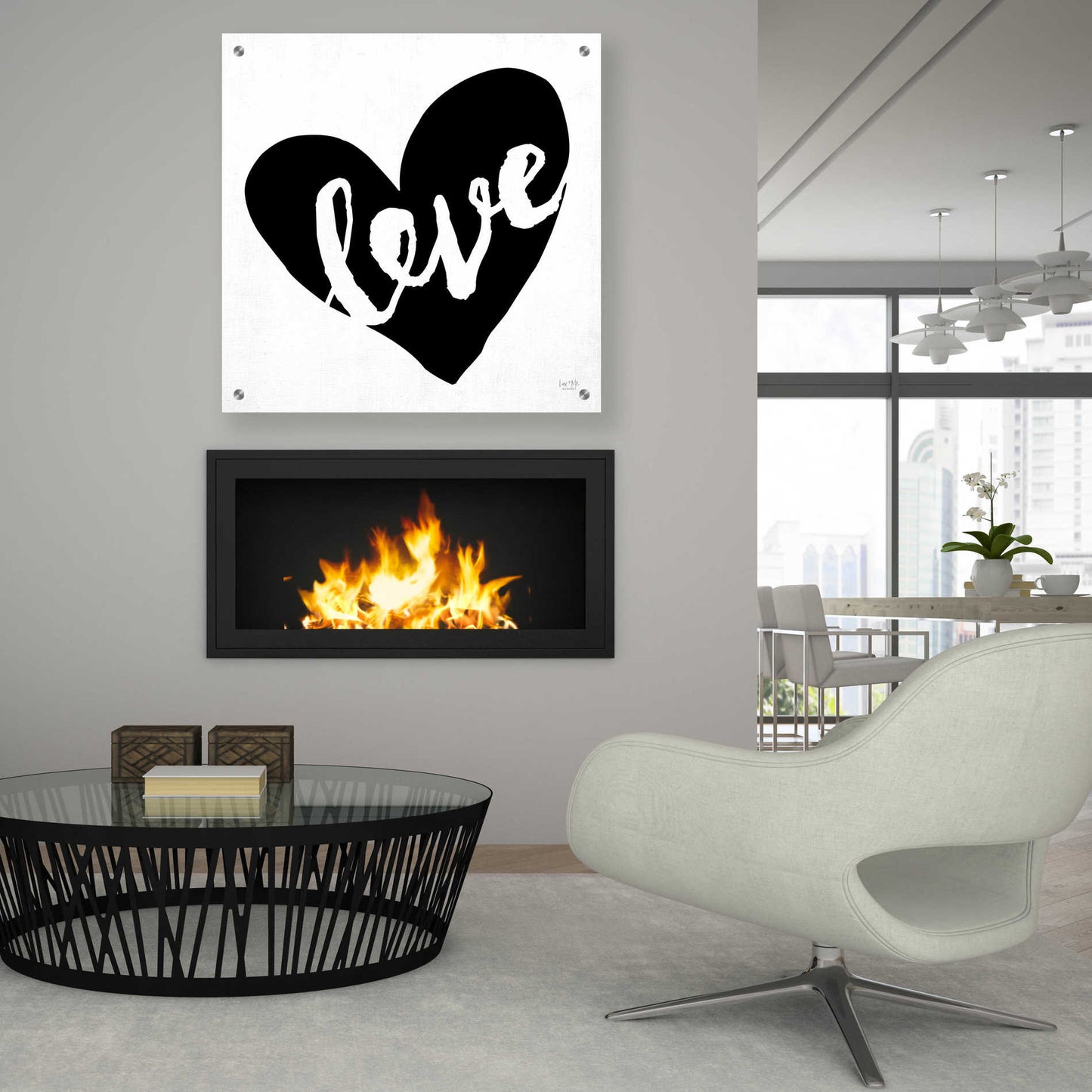 Epic Art 'Love' by Lux + Me Designs, Acrylic Glass Wall Art,36x36