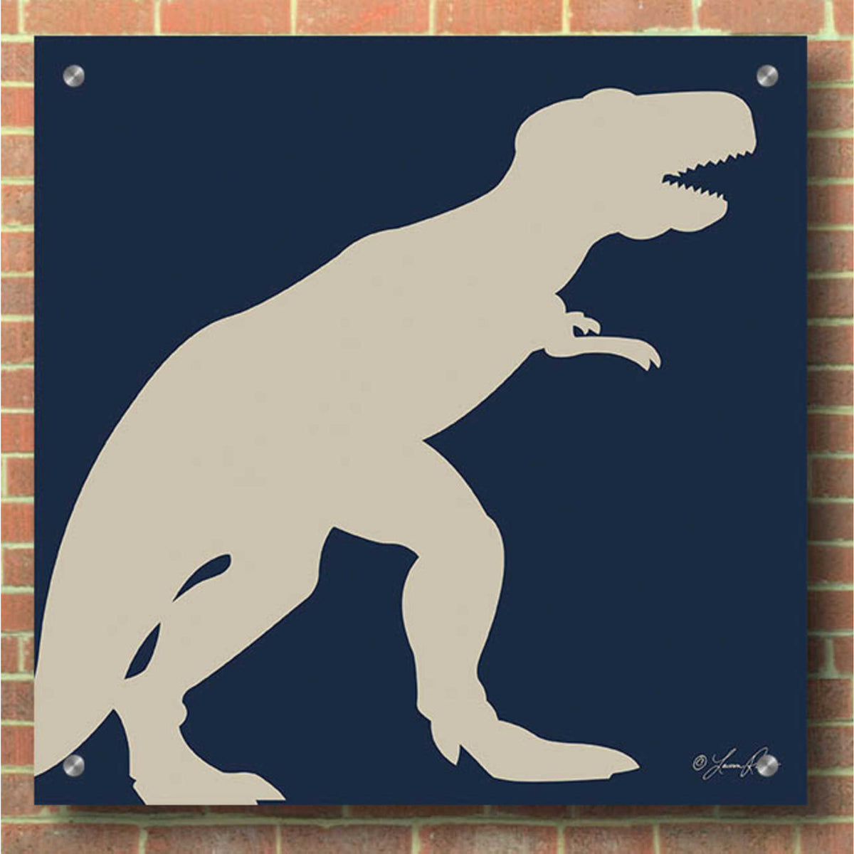 Epic Art 'Dino I' by Lauren Rader, Acrylic Glass Wall Art,36x36
