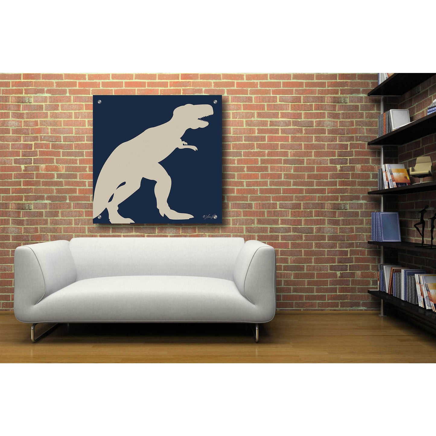 Epic Art 'Dino I' by Lauren Rader, Acrylic Glass Wall Art,36x36