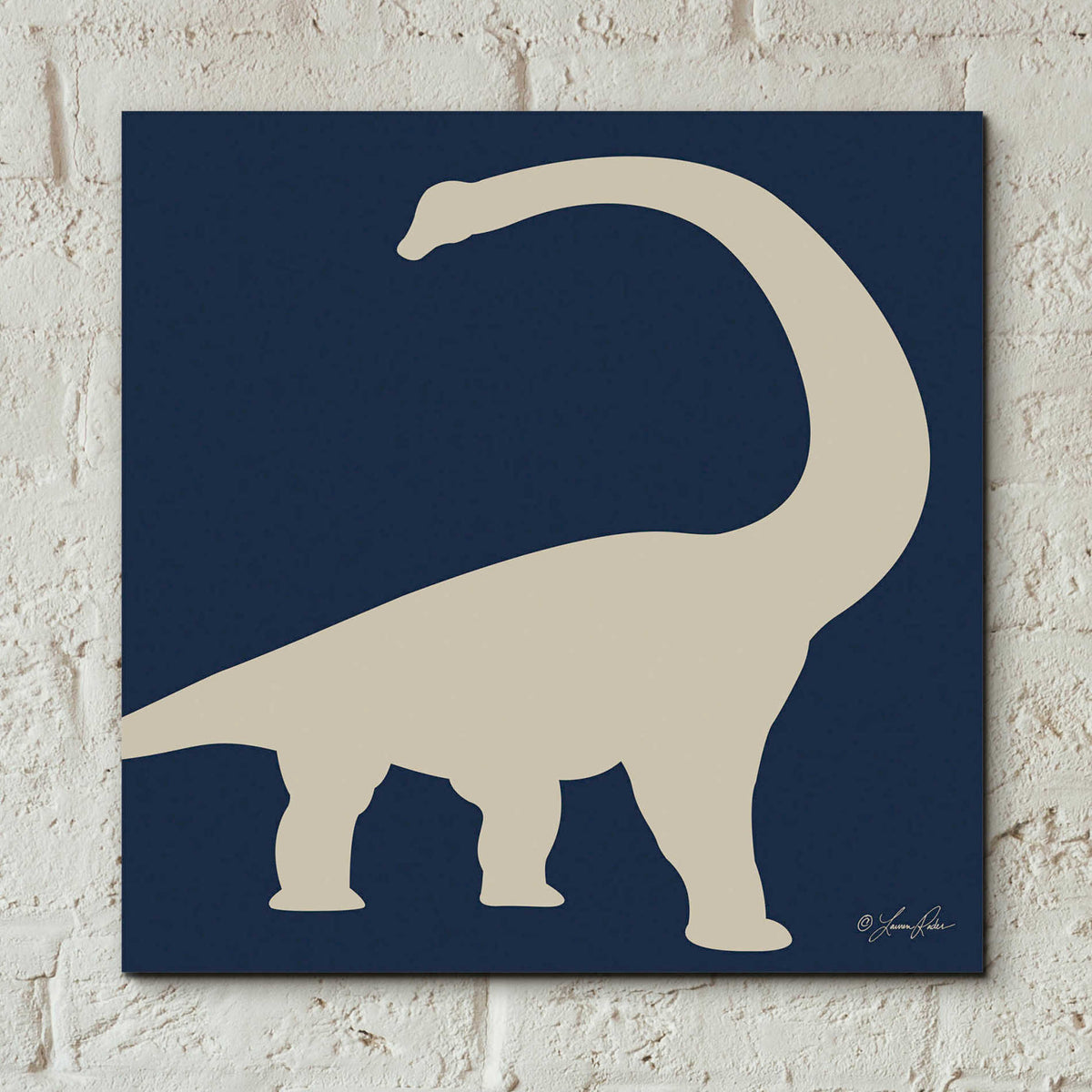 Epic Art 'Dino II' by Lauren Rader, Acrylic Glass Wall Art,12x12