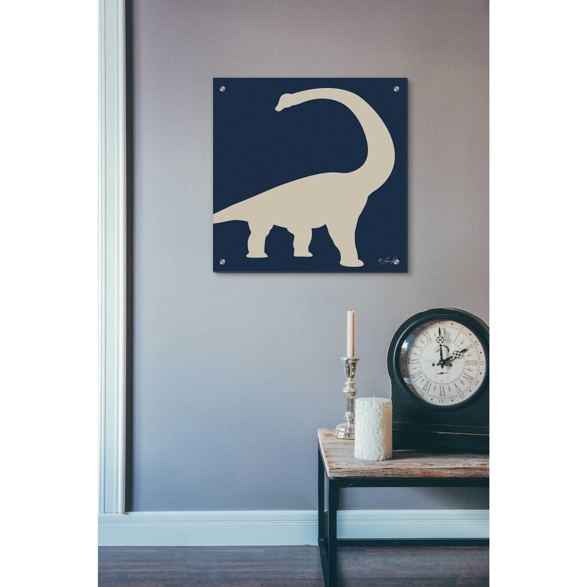 Epic Art 'Dino II' by Lauren Rader, Acrylic Glass Wall Art,24x24