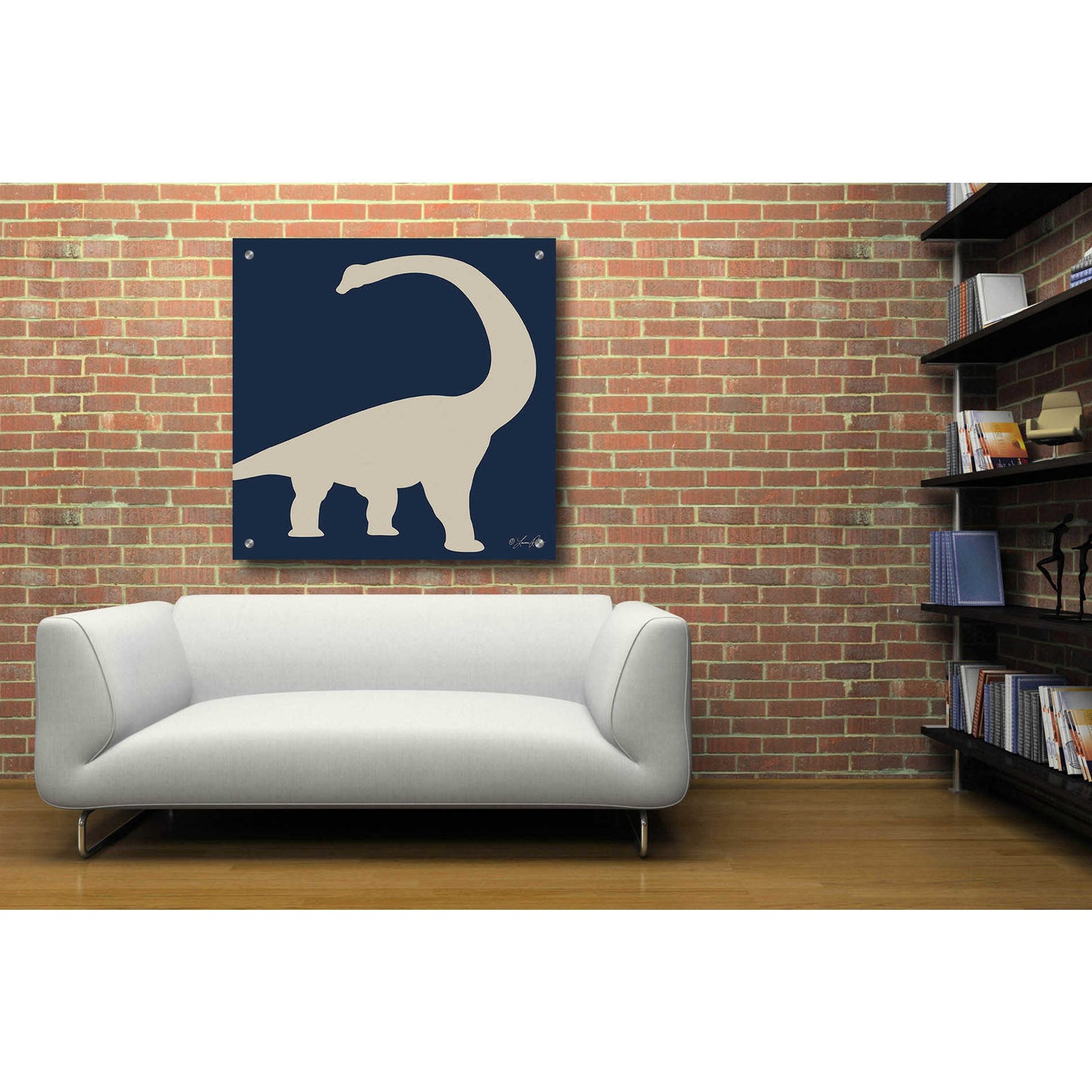 Epic Art 'Dino II' by Lauren Rader, Acrylic Glass Wall Art,36x36