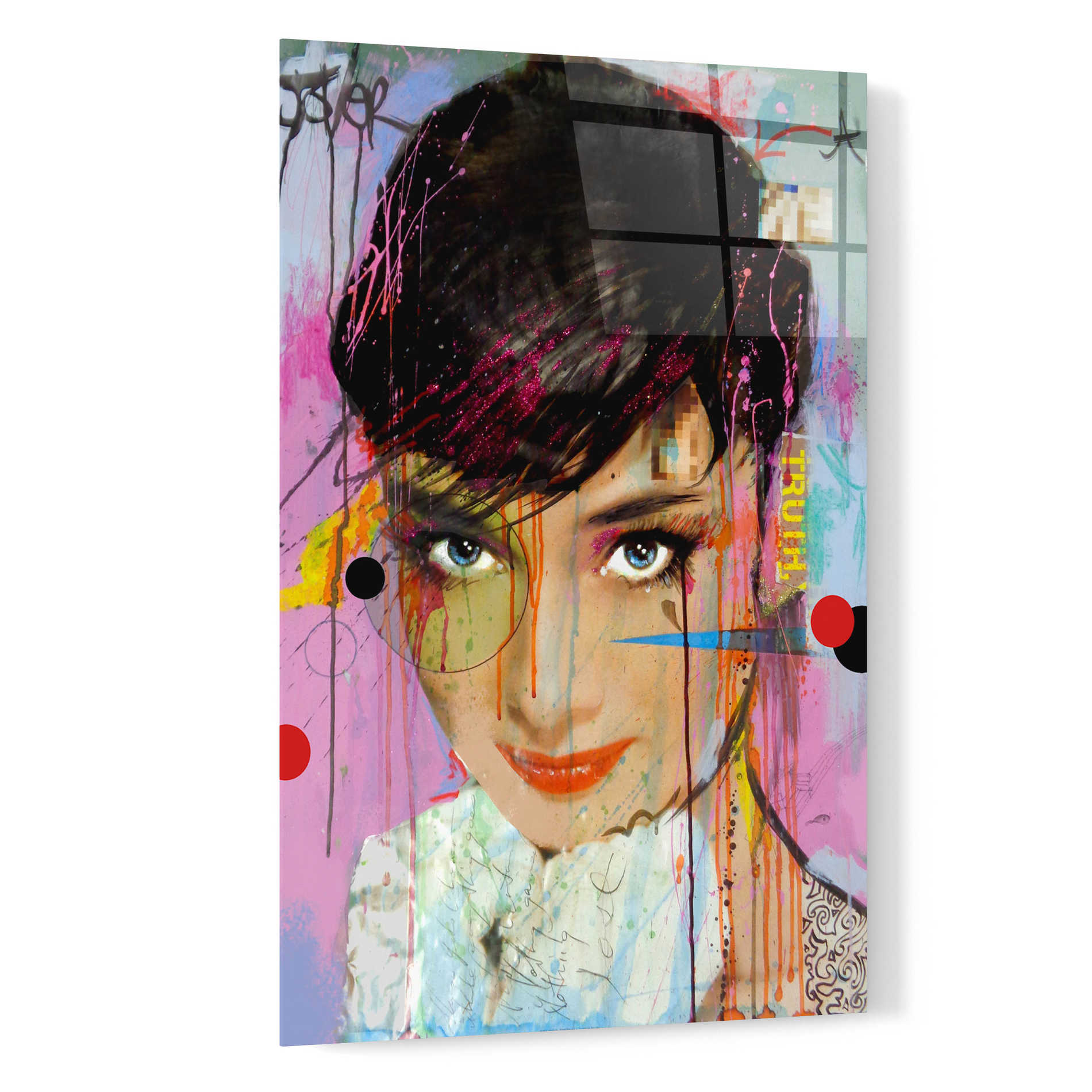 Epic Art 'Audrey On Ice' by Loui Jover, Acrylic Glass Wall Art,16x24