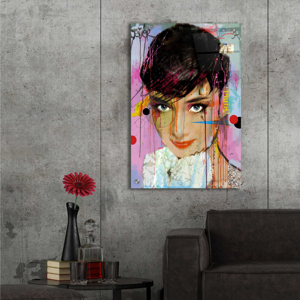 Epic Art 'Audrey On Ice' by Loui Jover, Acrylic Glass Wall Art,16x24