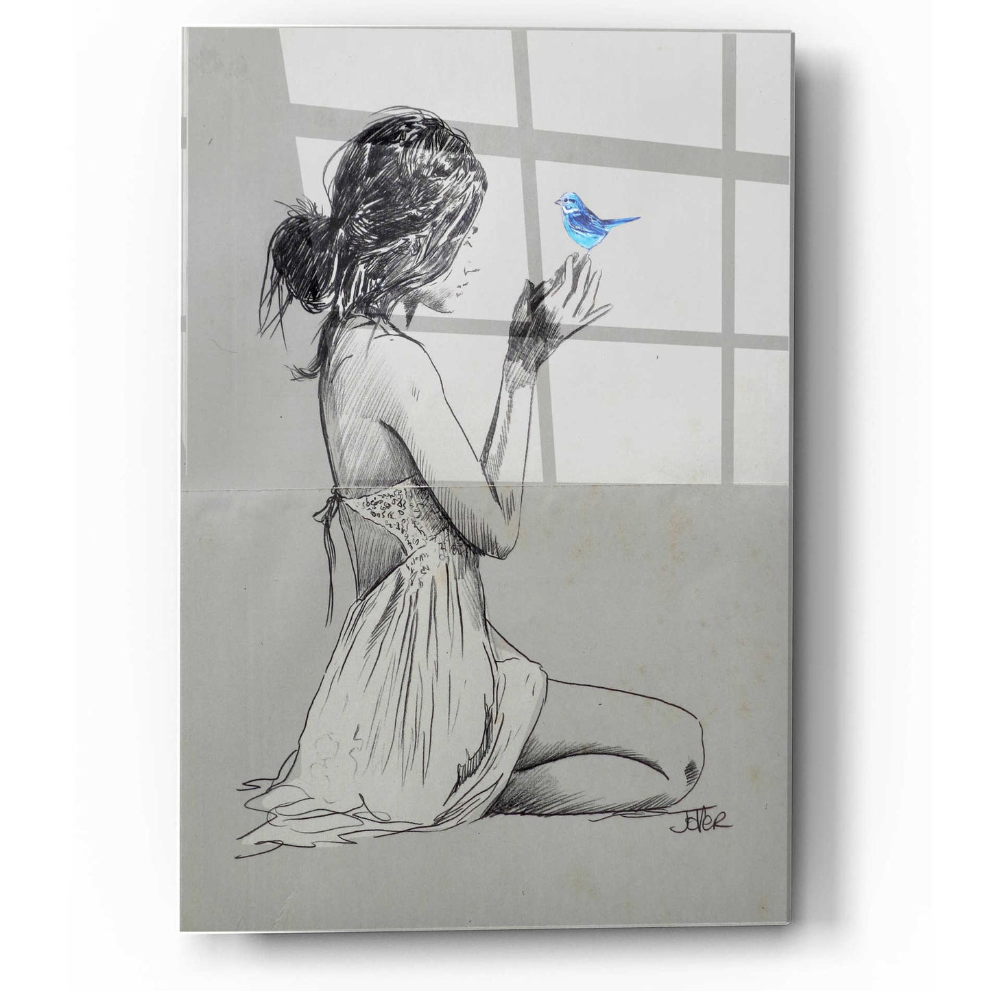 Epic Art 'Hope And Pray' by Loui Jover, Acrylic Glass Wall Art