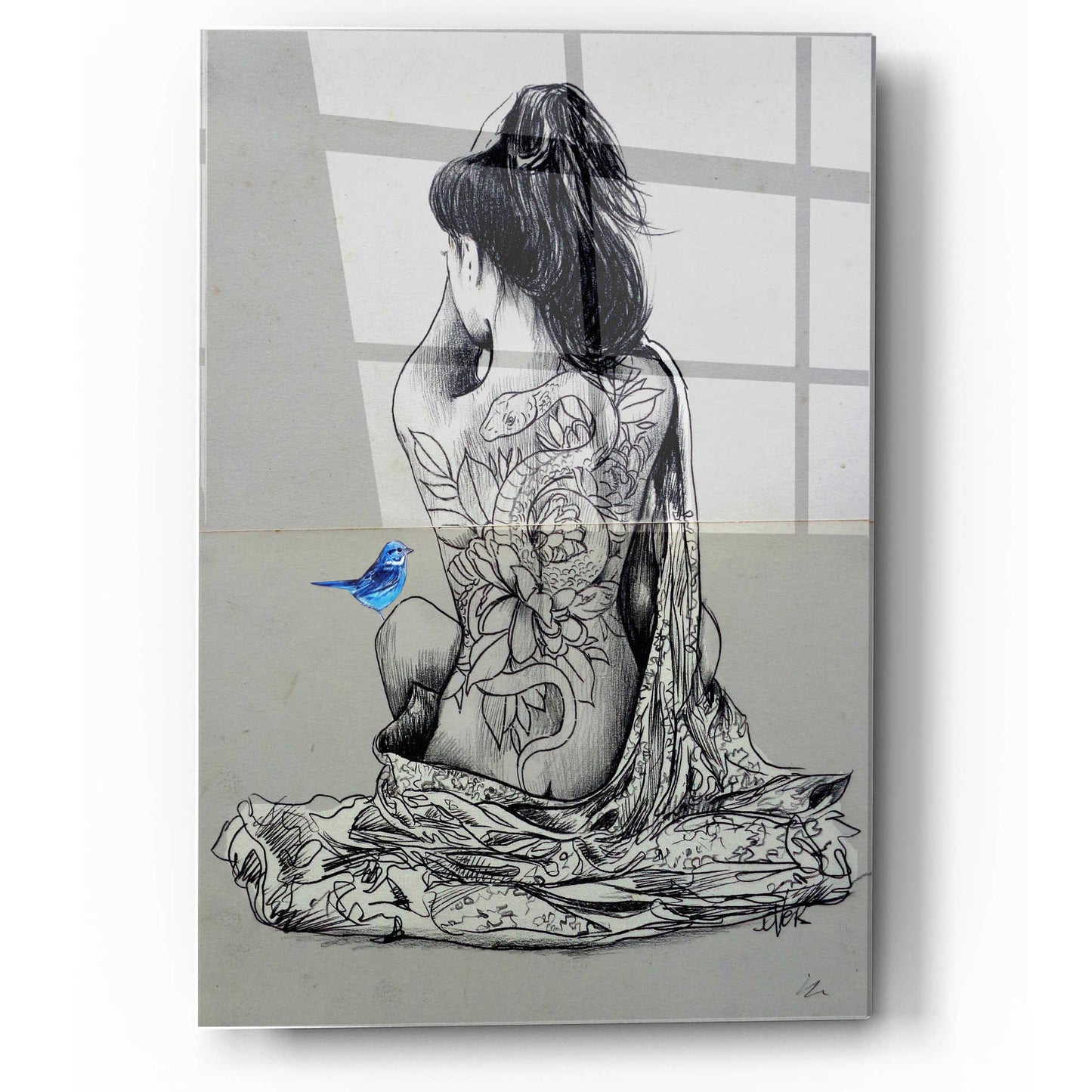 Epic Art 'Hope And The Serpent' by Loui Jover, Acrylic Glass Wall Art