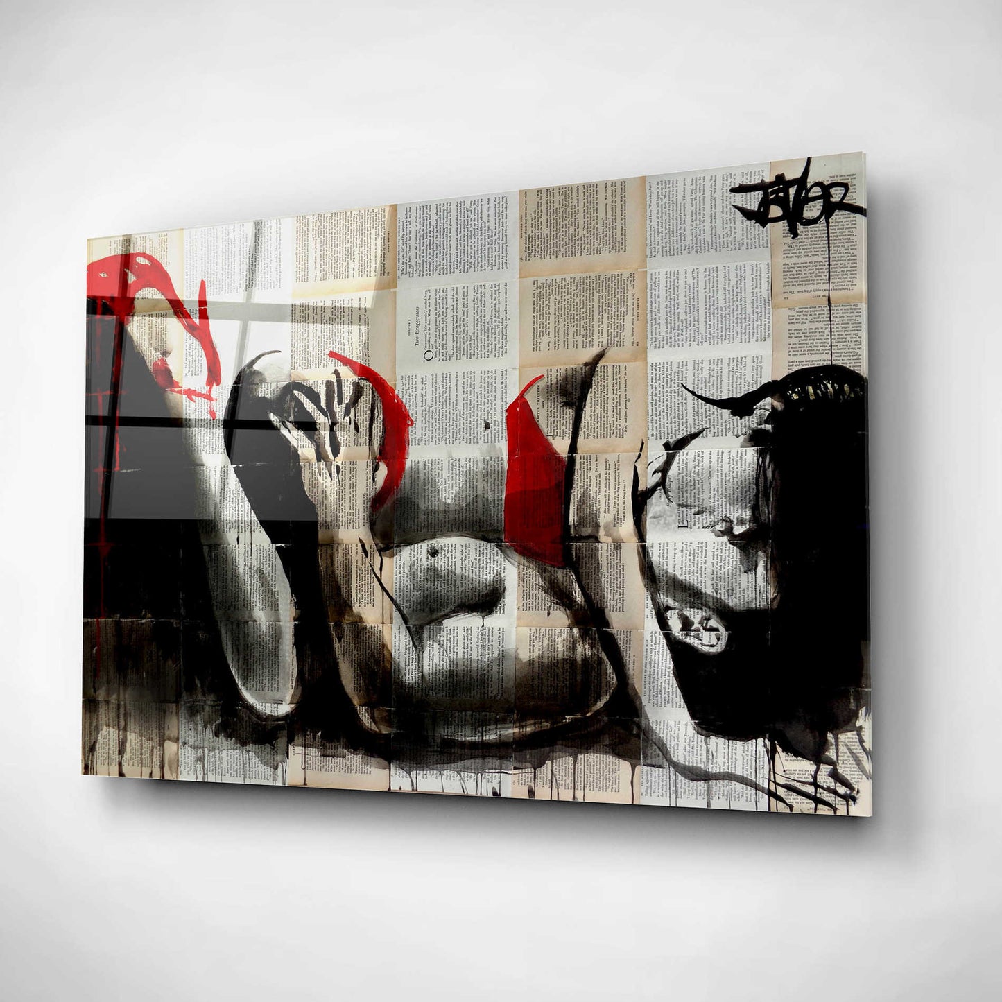 Epic Art 'Lust In Red' by Loui Jover, Acrylic Glass Wall Art,16x12