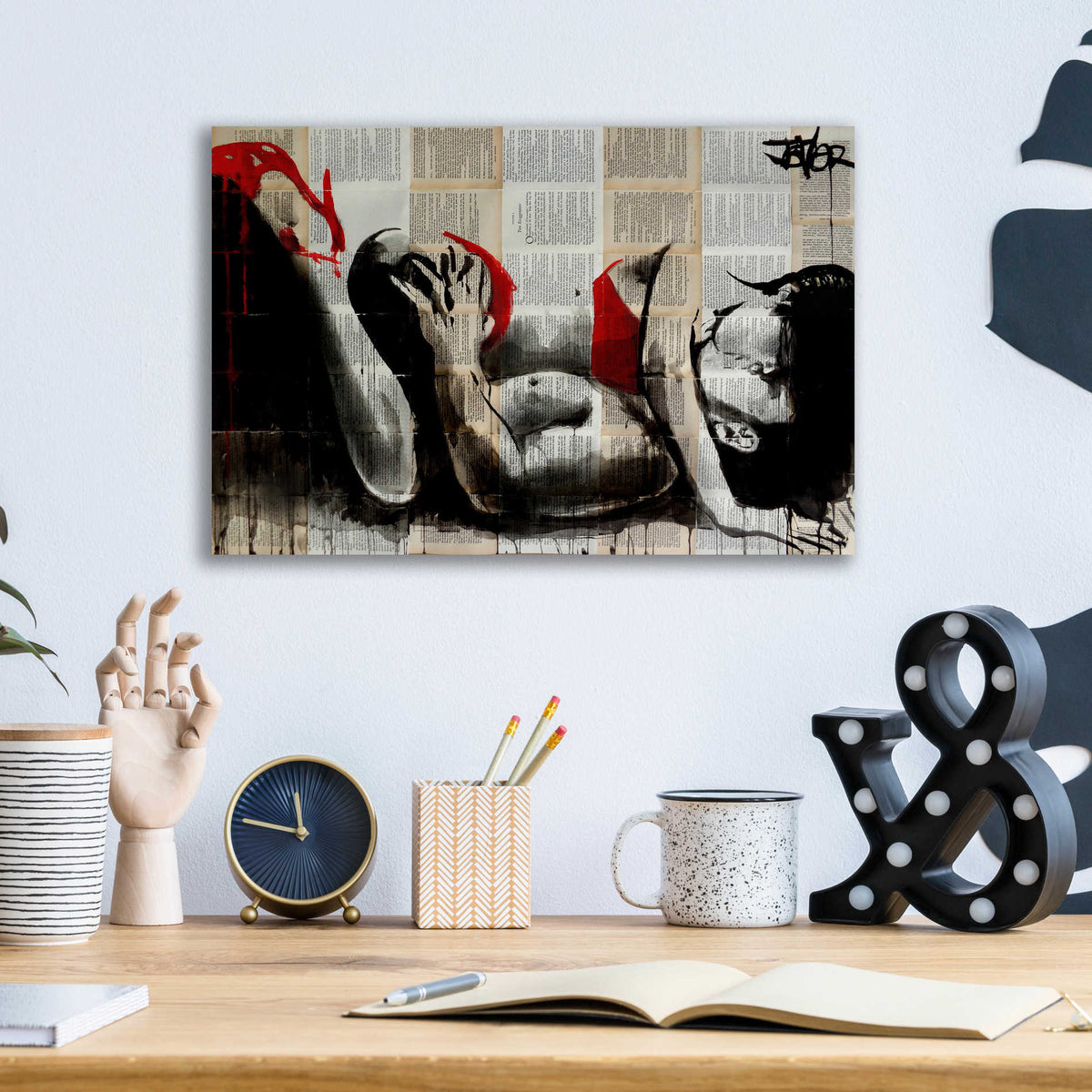 Epic Art 'Lust In Red' by Loui Jover, Acrylic Glass Wall Art,16x12