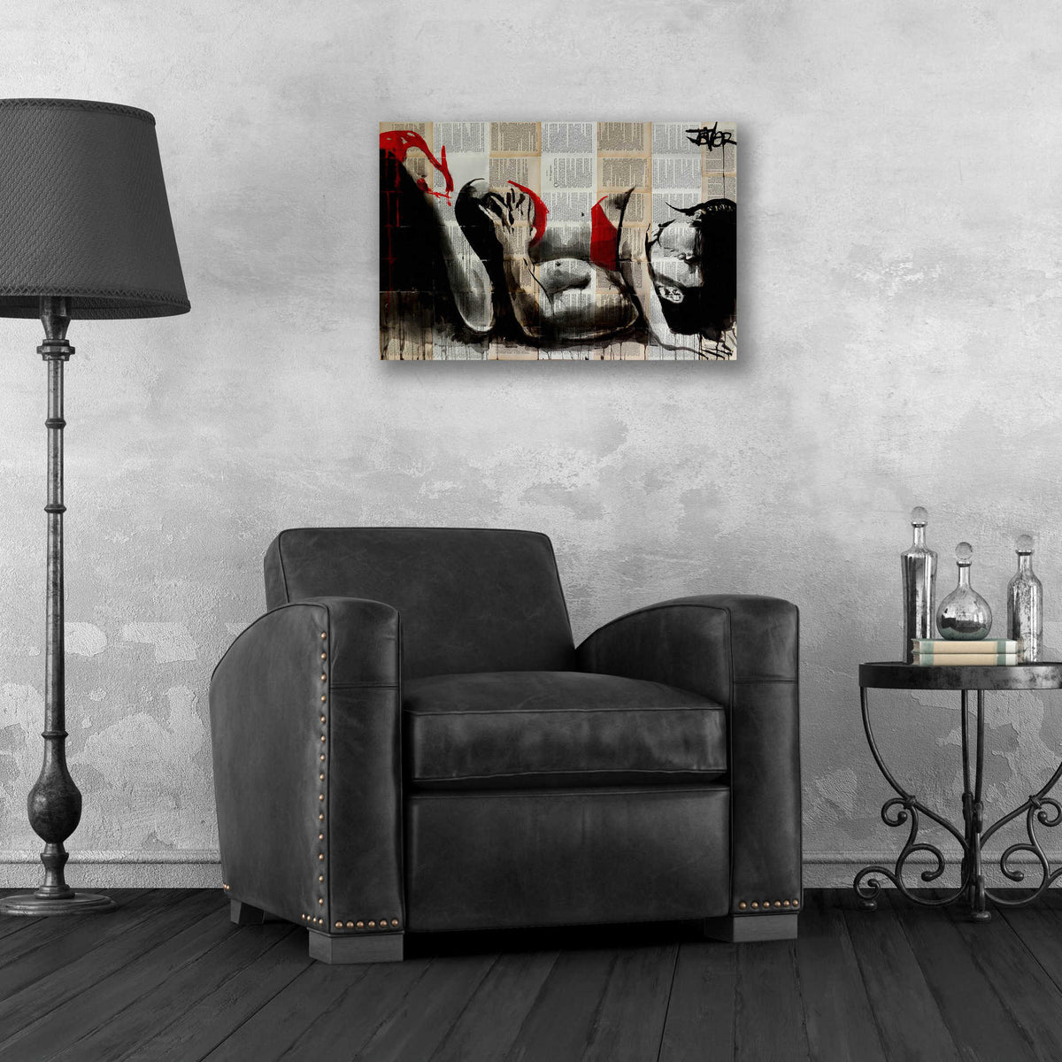 Epic Art 'Lust In Red' by Loui Jover, Acrylic Glass Wall Art,24x16
