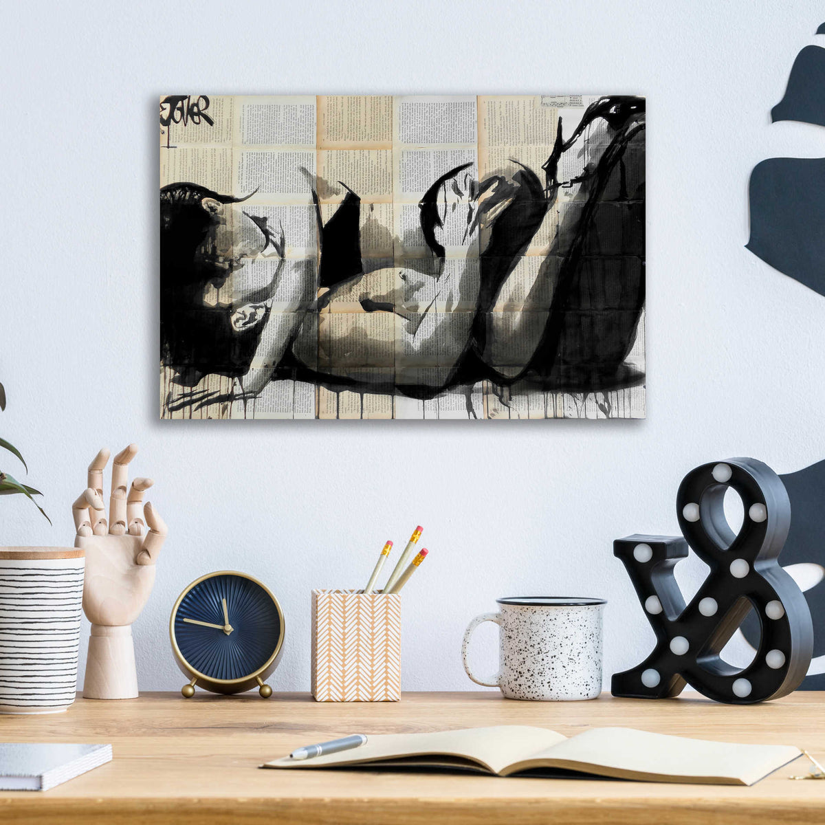 Epic Art 'Lust' by Loui Jover, Acrylic Glass Wall Art,16x12