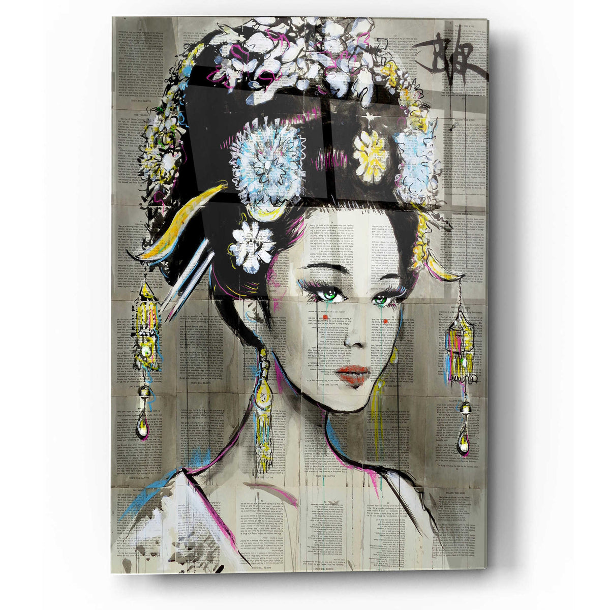 Epic Art 'Nian Zhen' by Loui Jover, Acrylic Glass Wall Art,24x16
