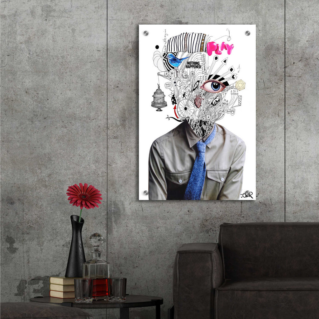 Epic Art 'The Introspect' by Loui Jover, Acrylic Glass Wall Art,24x16