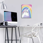 Epic Art 'Floral Unicorn I' by Roey Ebert, Acrylic Glass Wall Art,12x16