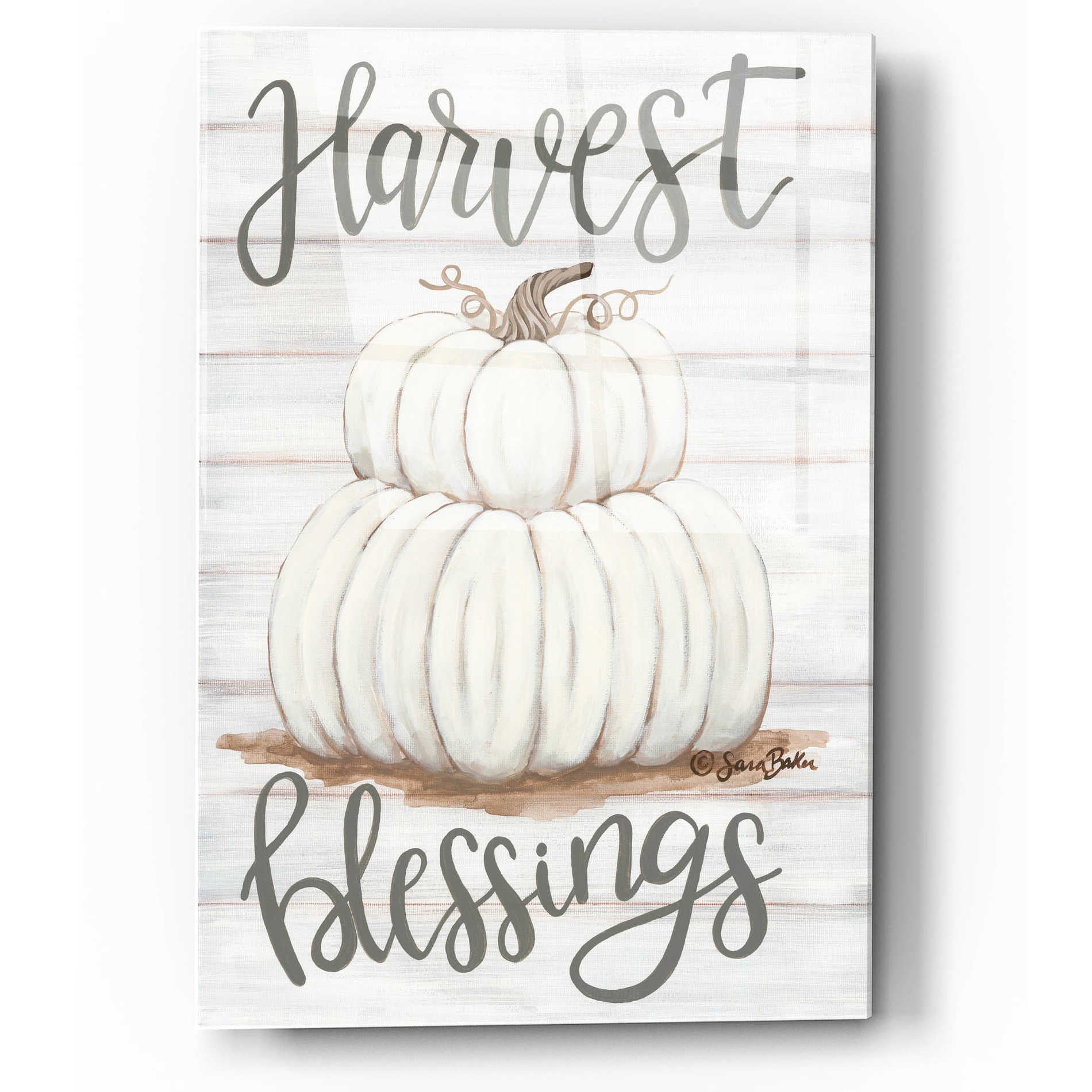 Epic Art 'Harvest Blessings' by Sara Baker, Acrylic Glass Wall Art,12x16