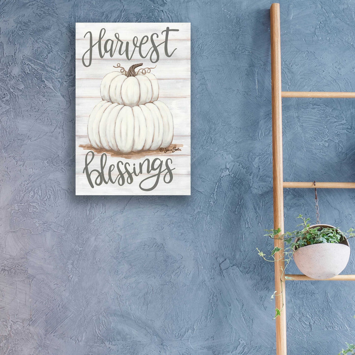 Epic Art 'Harvest Blessings' by Sara Baker, Acrylic Glass Wall Art,16x24